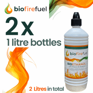 2 x 1 Litre Bottles Bioethanol Fuel
