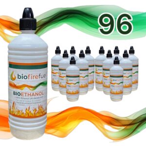 96 x 1 Litre Bottles Bioethanol Fuel
