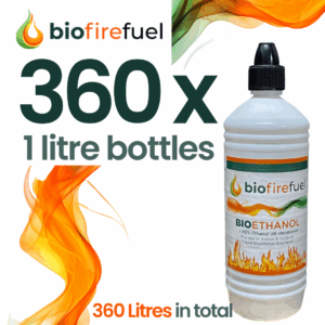 360 x 1 Litre Bottles Bioethanol Fuel