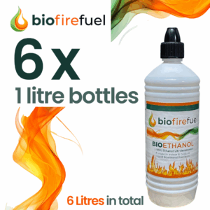 6 x Litre Bottles biofirefuel Bioethanol
