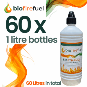 60 x 1 Litre Bottles Bioethanol Fuel