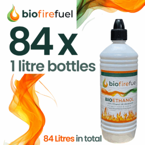 84 x 1 Litre Bottles Bioethanol Fuel